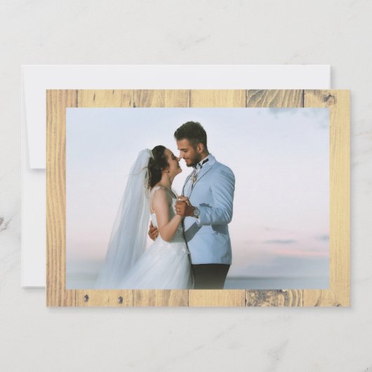 Rustikale Pinienhochzeit Einladung (Rückseite)