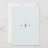 Rustikale Pinienhochzeit Einladung (Rückseite)