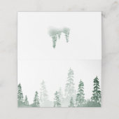 Rustikale Pinienwald-Platzkarte Platzkarte (Außenseite Aufgefaltet)