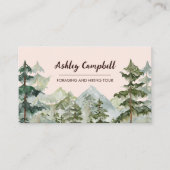 Rustikale Pinienwald- und BergVisitenkarte Visitenkarte (Vorderseite)