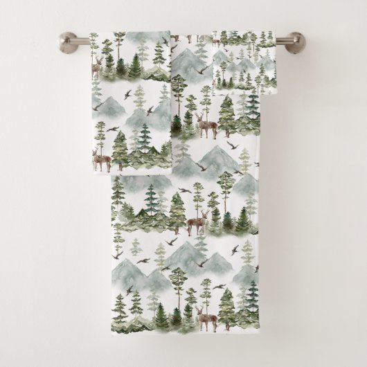 Rustikale Pinienwälder Badhandtuch Set (Insitu)