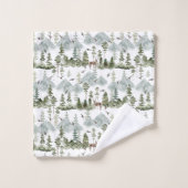 Rustikale Pinienwälder Badhandtuch Set (Waschlappen)