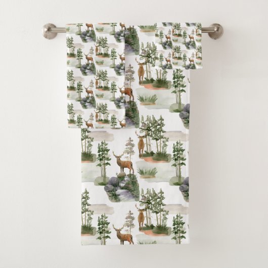 Rustikale Pinienwälder Badhandtuch Set (Insitu)