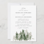 Rustikale Pinienwälder Einladung (Vorderseite)