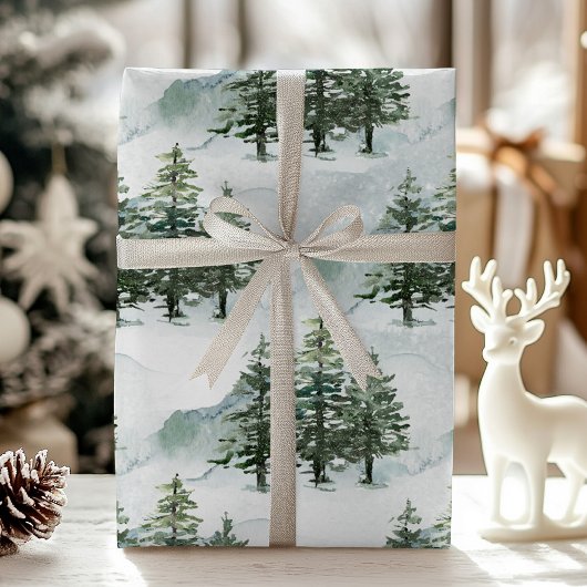 Rustikale Pinienwälder Evergreen Forest Geschenkpapier