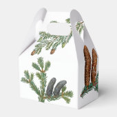 Rustikale Pinienwälder Hochzeit Geschenkschachtel (Rückseite)