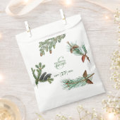 Rustikale Pinienwälder Hochzeit Geschenktütchen (Ausgeschnitten)