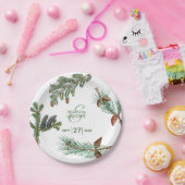 Rustikale Pinienwälder Hochzeit Pappteller (Party)