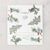 Rustikale Pinienwälder Hochzeit Platzkarte (Außenseite Aufgefaltet)