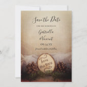 Rustikale Pinienwälder Hochzeit retten das Datum Save The Date (Vorderseite)