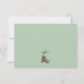 Rustikale Pinienwälder Hochzeit RSVP Karte (Rückseite)