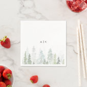 Rustikale Pinienwälder Hochzeit Serviette (Beispiel)