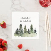 Rustikale Pinienwälder Hochzeit von Napkins Serviette (Beispiel)