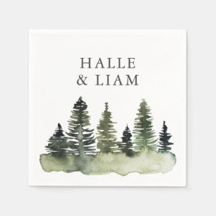 Rustikale Pinienwälder Hochzeit von Napkins Serviette