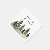 Rustikale Pinienwälder Hochzeit von Napkins Serviette (Ecke)