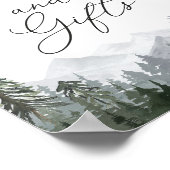 Rustikale Pinienwälder Hochzeitskarten und Geschen Poster (Ecke)