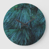 Rustikale Pinienwälder, immergrün Große Wanduhr (Vorderseite)