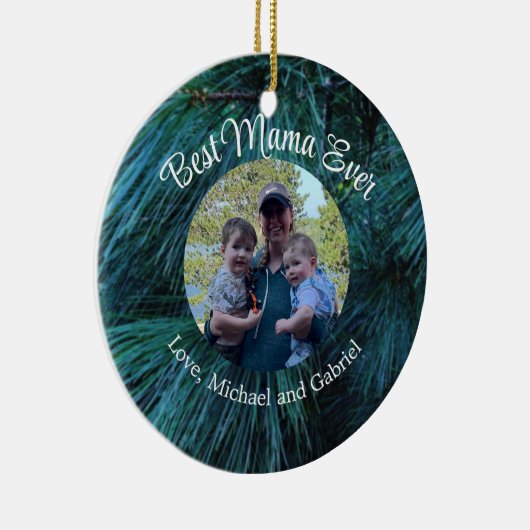 Rustikale Pinienwälder, immergrün Keramik Ornament (Rechts)