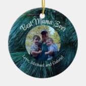 Rustikale Pinienwälder, immergrün Keramik Ornament (Vorne)