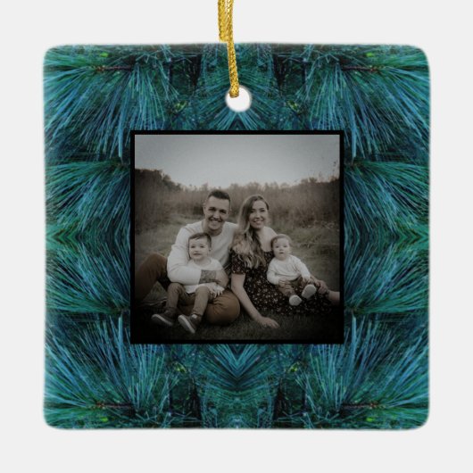 Rustikale Pinienwälder, immergrün Keramikornament (Vorderseite)