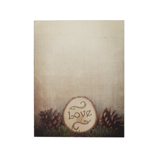 Rustikale Pinienwälder Notizblock (Rotiert)