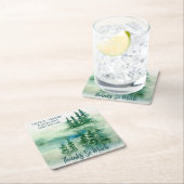 Rustikale Pinienwälder Rechteckiger Pappuntersetzer (Vor Ort)