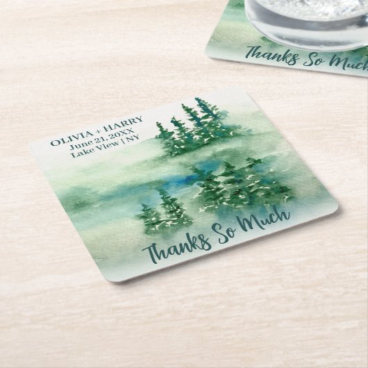 Rustikale Pinienwälder Rechteckiger Pappuntersetzer (angewinkelt)