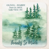 Rustikale Pinienwälder Rechteckiger Pappuntersetzer (Vorderseite)