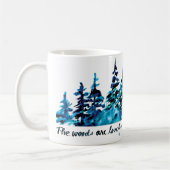 Rustikale Pinienwälder Robert Frost Wasserfarbenge Kaffeetasse (Links)