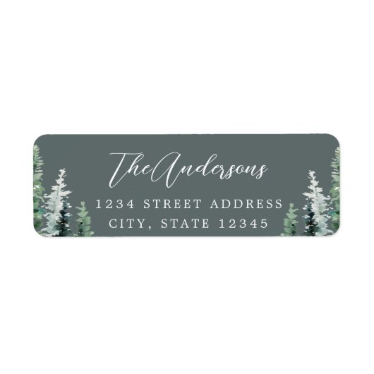 Rustikale Pinienwälder Rücksendeadresse (Vorne)