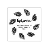 Rustikale Pinienwälder Rücksendeadresse Gummistempel (Prägung)