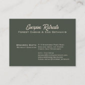 Rustikale Pinienwälder Wasserfarbenwelt Landschaft Visitenkarte (Rückseite)