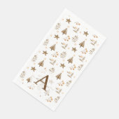 Rustikale Pinienwälder Winter Berry Weihnachten Serviette (Ecke)