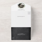 Rustikale Pinienwaldhochzeit All In One Einladung (Außenbereich)