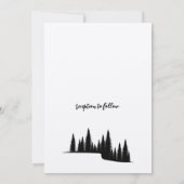 Rustikale Pinienwaldhochzeit Einladung (Rückseite)