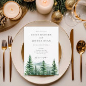 Rustikale Pinienwaldhochzeit Einladung