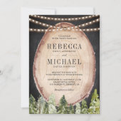 Rustikale Pinienwaldhochzeit Einladung (Vorderseite)