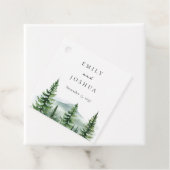 Rustikale Pinienwaldhochzeit Geschenkanhänger (Beispiel)