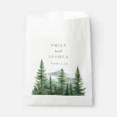 Rustikale Pinienwaldhochzeit Geschenktütchen (Vorderseite)