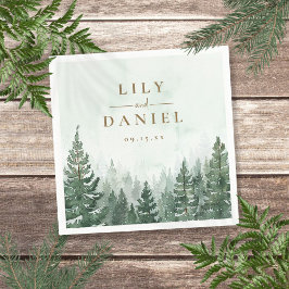 Rustikale Pinienwaldhochzeit Serviette