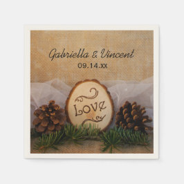 Rustikale Pinienwaldhochzeit Serviette