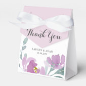 Rustikale Pink-Aquarellblume-Hochzeit Geschenkschachtel (Vorderseite)