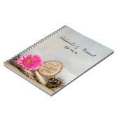 Rustikale Pink Daisy Woodland Wedding Notizblock (Linke Seite)