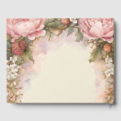 Rustikale Pink Peonies Vintage Hochzeit Gästebuch (Rückseite)