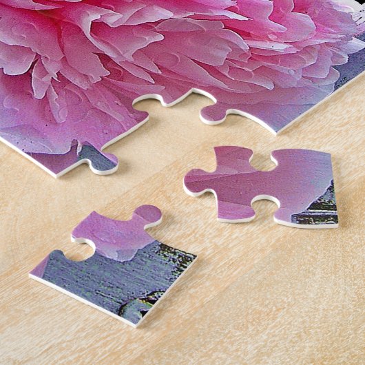 Rustikale Pink Peony Garden Pickets Puzzle (Seite)