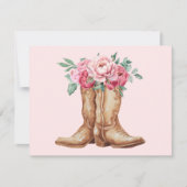 Rustikale Pinke Florale Boho-Braut- Shower-Dankesc Dankeskarte (Vorderseite)