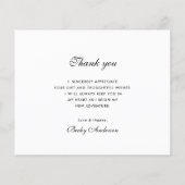 rustikale Pinselspitze danke Skript-Abschluss-Kart (Rückseite)