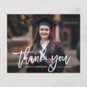 rustikale Pinselspitze danke Skript-Abschluss-Kart (Vorderseite)