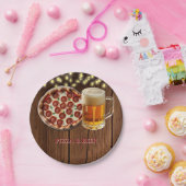 Rustikale Pizza & Beer Baby Dusche Pappteller (Party)