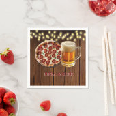 Rustikale Pizza & Beer Baby Dusche Serviette (Beispiel)